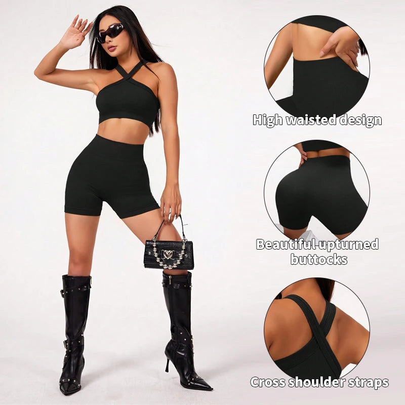 Women Clothes High Waist Yoga Shorts