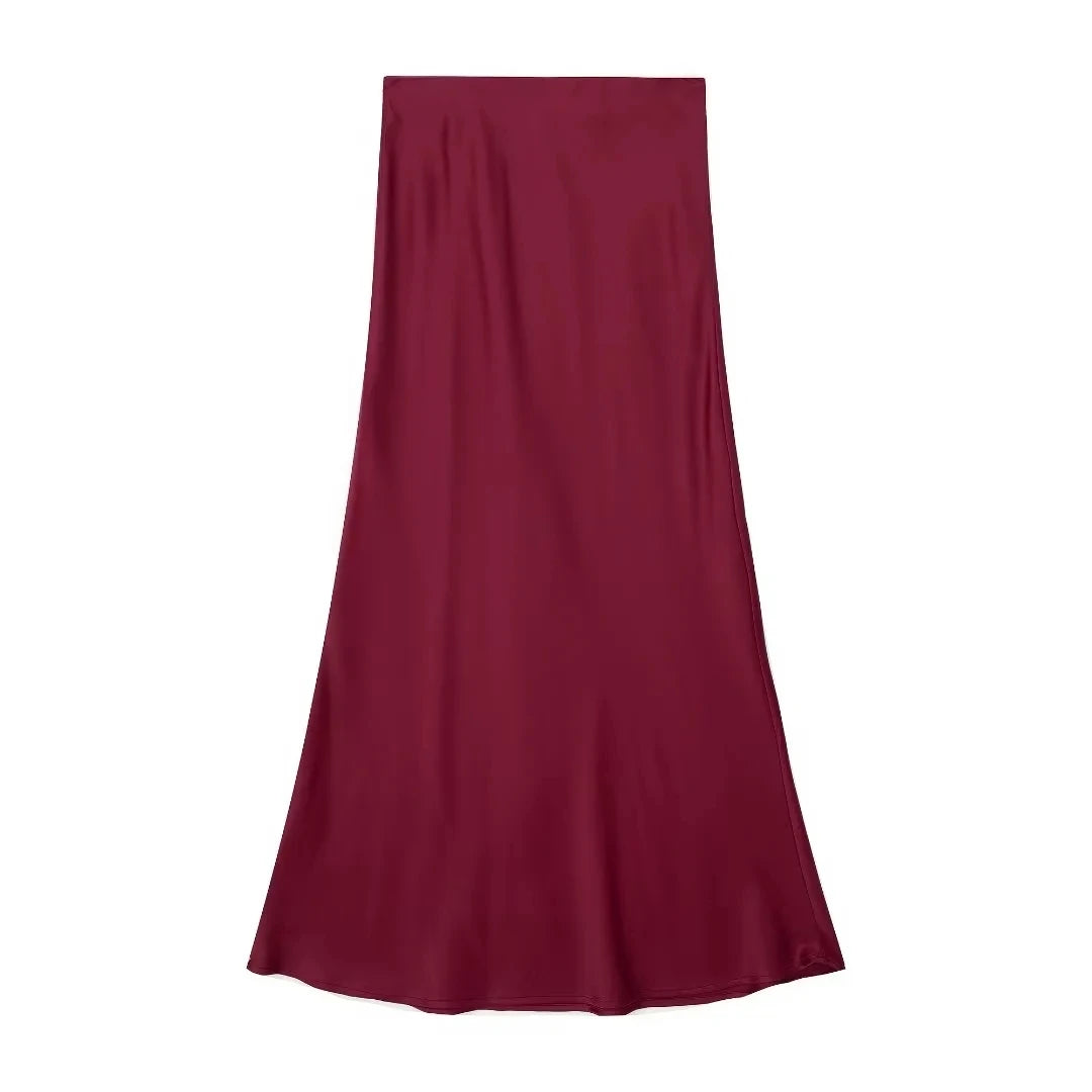 Casual Women Long Skirt Spring Elastic