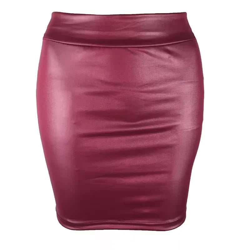 Leather Matte Slim Mini Sexy Fashion