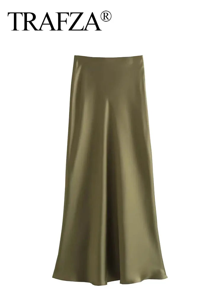 Casual Women Long Skirt Spring Elastic