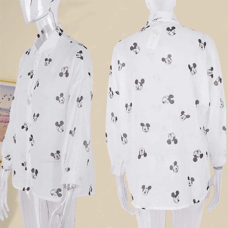 Mickey Mouse Blouse Ladies Long