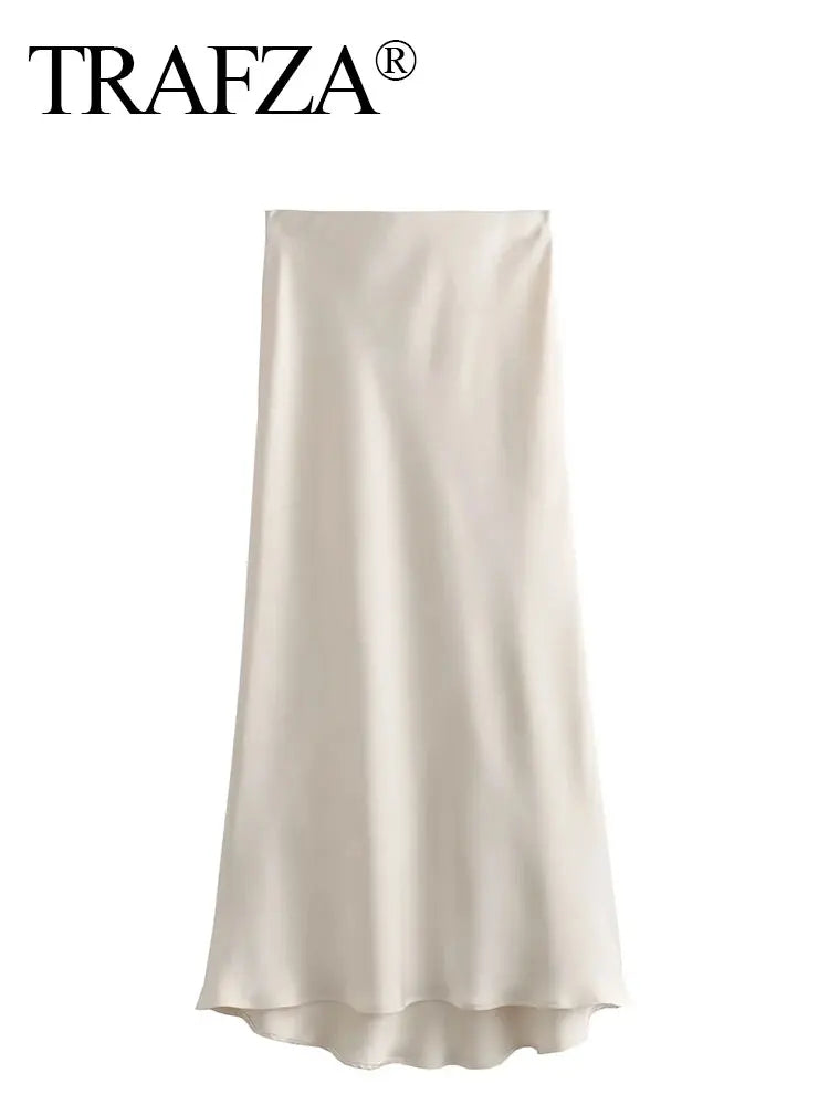 Casual Women Long Skirt Spring Elastic