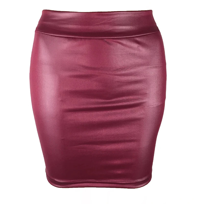 Leather Matte Slim Mini Sexy Fashion