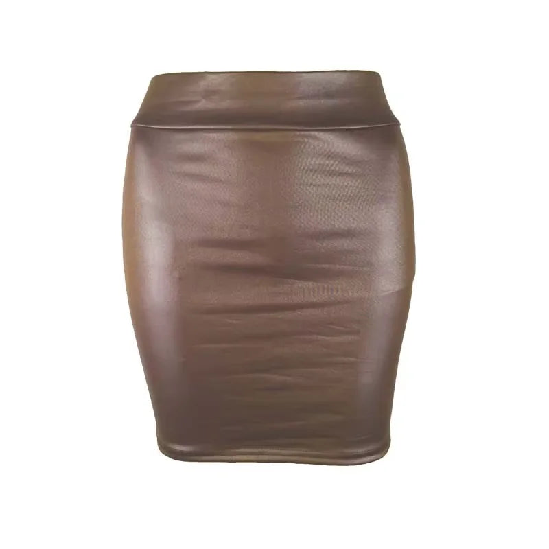 Leather Matte Slim Mini Sexy Fashion