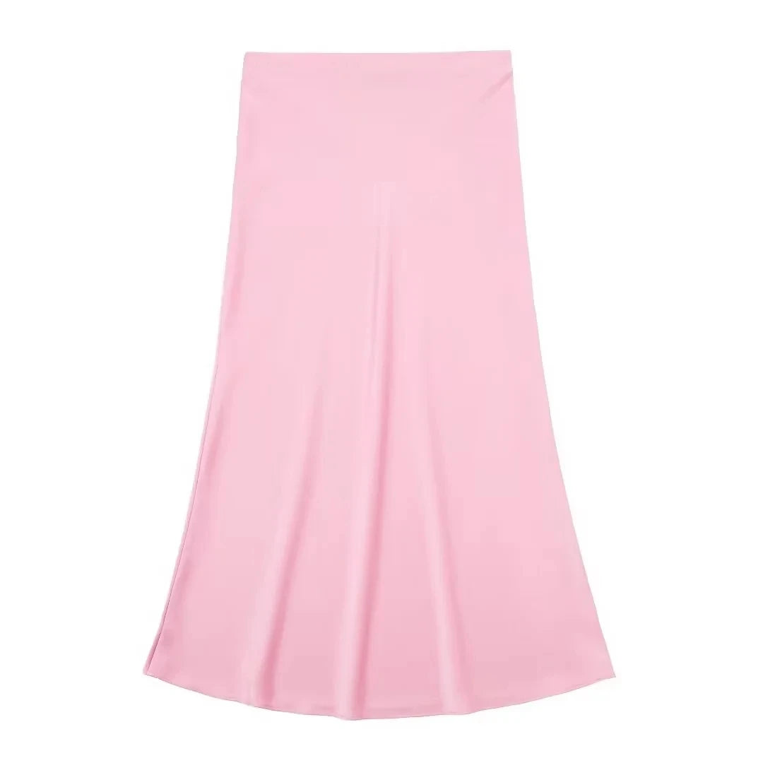Casual Women Long Skirt Spring Elastic