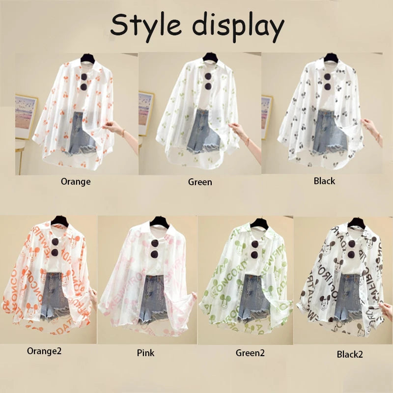 Mickey Mouse Blouse Ladies Long