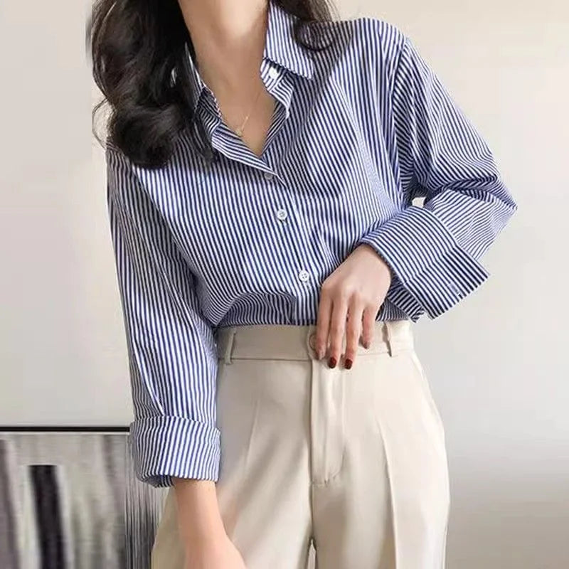 Blouses Shirt Lady Long Lantern