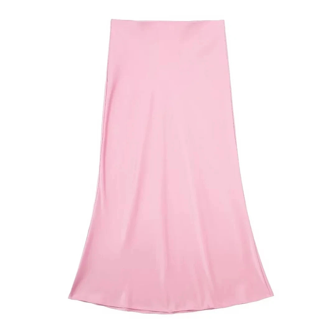 Casual Women Long Skirt Spring Elastic