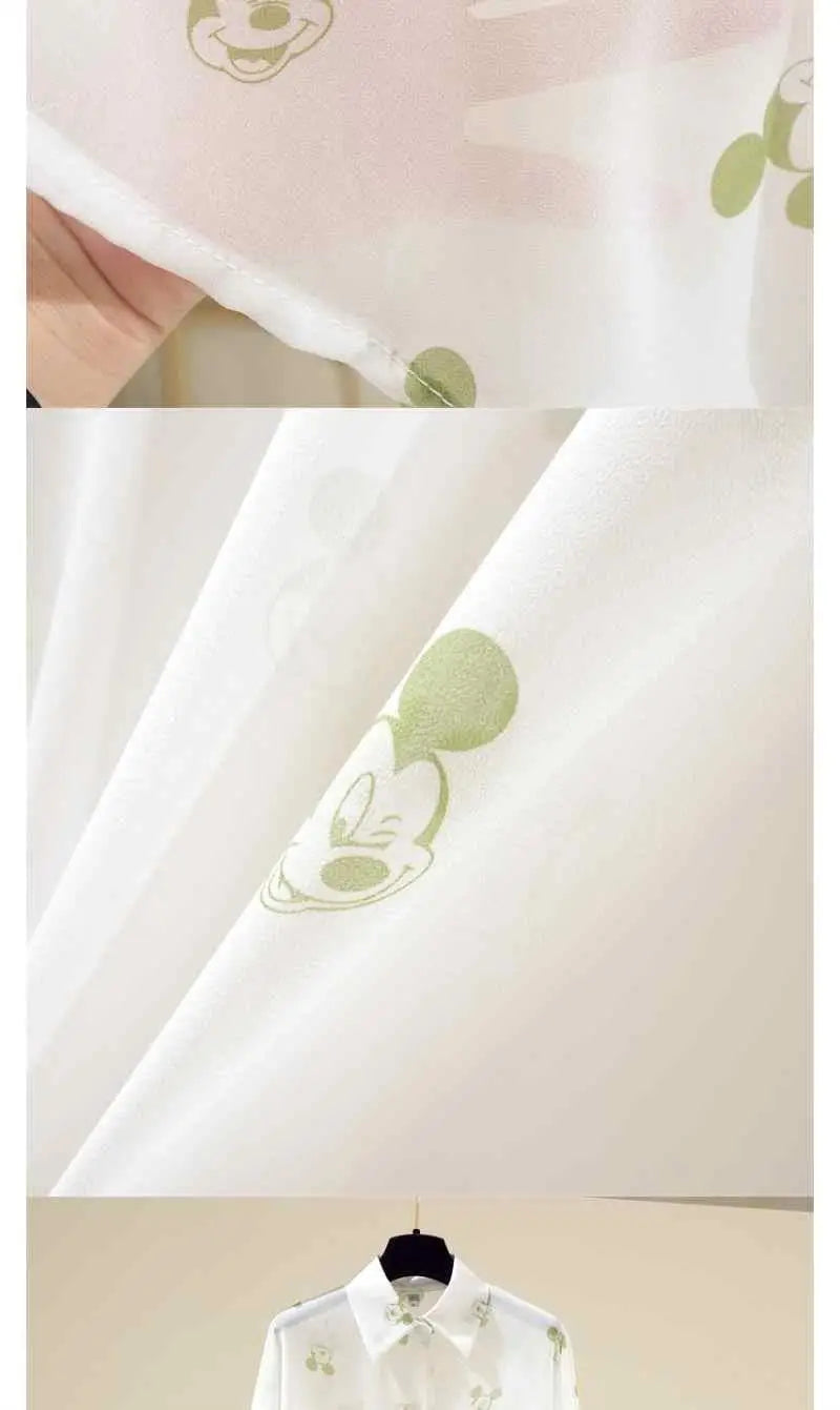 Mickey Mouse Blouse Ladies Long